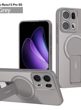 适用于OPPO Reno13Pro支架手机壳RENO13F/Reno13磁吸Reno14无线充Reno14F碳纤维纹Reno12/Reno12Pro