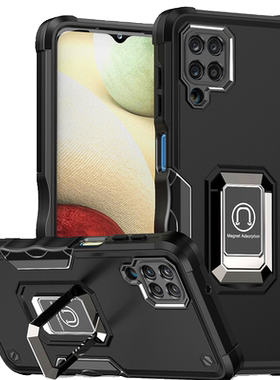 适用于三星M51指环支架手机壳三星M32/A32/M22/F22/M21/M30S/M31车载磁吸加厚防摔军旗保护套