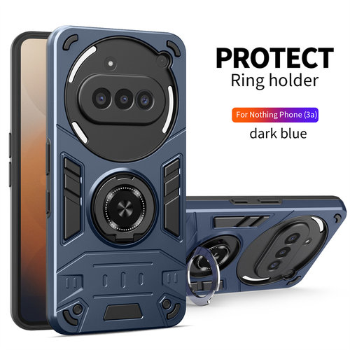 适用于NOTHING PHONE 3A手机壳NOTHING PHONE 3APro旋转指环支架加厚防摔车载磁吸二合一五侠者保护套