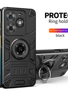 适用于TTECNO SPARK G0 2024手机壳SMART8/SPARK20旋转指环支架POP8/SPARK 20C/HOT 40I/SMART8 PRO车载磁吸