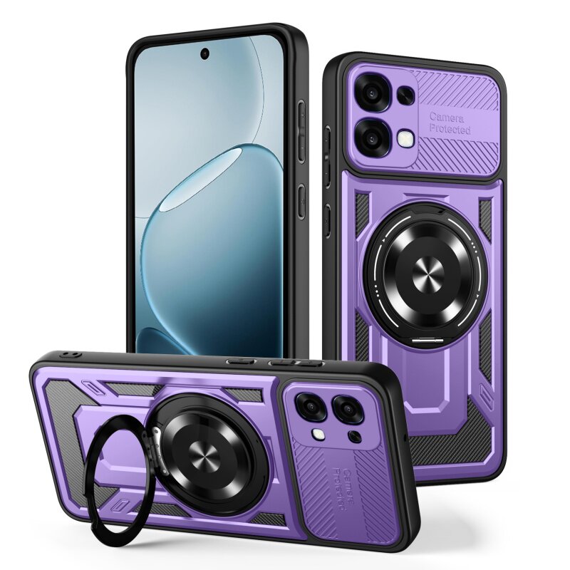 优甲360旋转支架手机壳适用于OPPO A6PRO车载磁吸无线充全包防摔二合一户外男女款图片