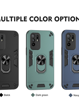 适用于OPPO F19PRO+手机壳磁吸支架指环全包边防摔硬壳保护套军事级气囊