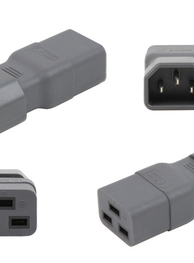 灰色WA-0089 IEC 320 C14 to C19 Adapter,C14转C19电源转换头