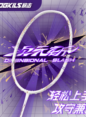 OGKILS欧击柳丁次元斩羽毛球拍单拍全碳素纤维学生专业训练超轻5U