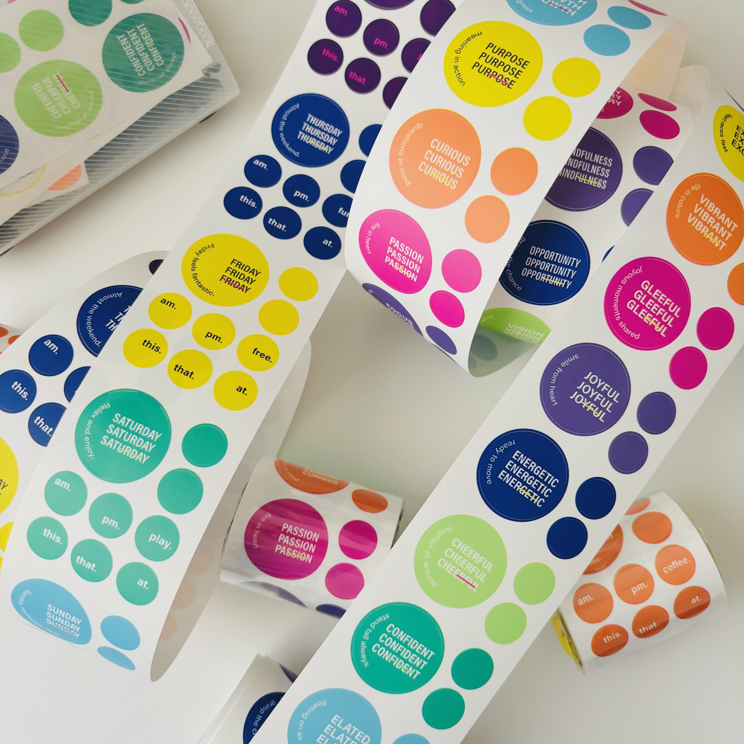 ins风已切膜圆形贴纸wwstudio