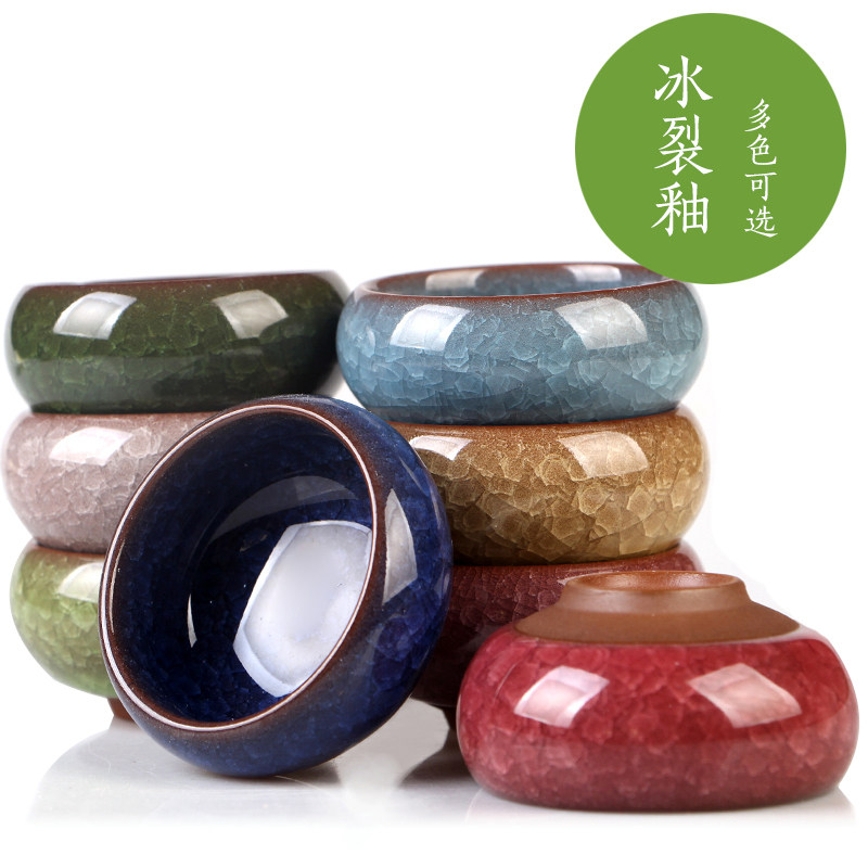 10个包邮冰裂纹玻璃釉陶瓷碗 美容院托盘spa装饰器皿精油碗碟工具