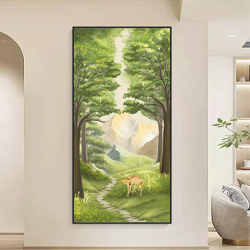 臻艺画饰玄关奶油风小清新装饰画