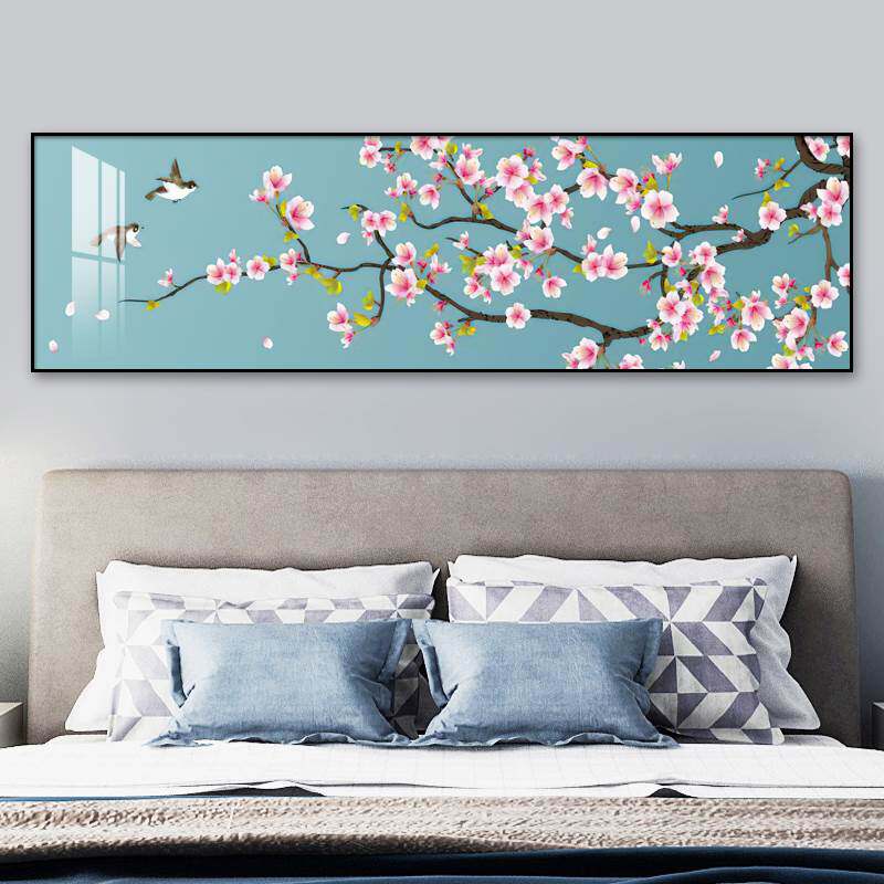 卧室床头装饰画喜鹊上枝头梅花大气客厅沙发背景墙画寓意坚韧挂画