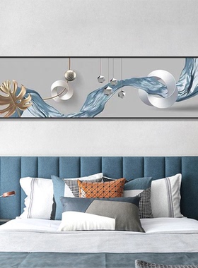 卧室床头装饰画背景墙主卧现代简约房间酒店温馨挂画轻奢风晶瓷画