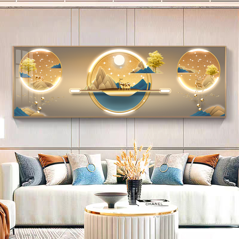 卧室床头背景墙挂画臻艺挂画