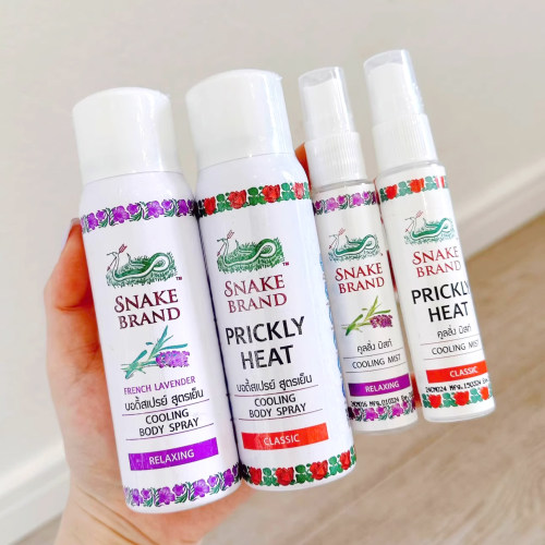 泰国蛇牌清凉喷雾SNAKE BRAND痱子水玫瑰蛇粉圣露斯身体降温喷雾