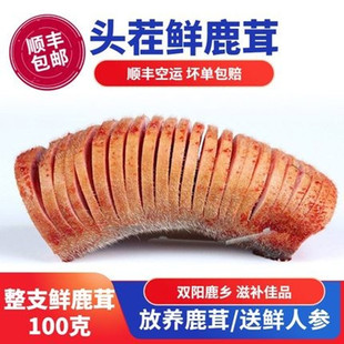 包邮 梅花鹿茸鲜鹿茸整根新鲜整枝切片鹿乡正品 泡酒药材专用