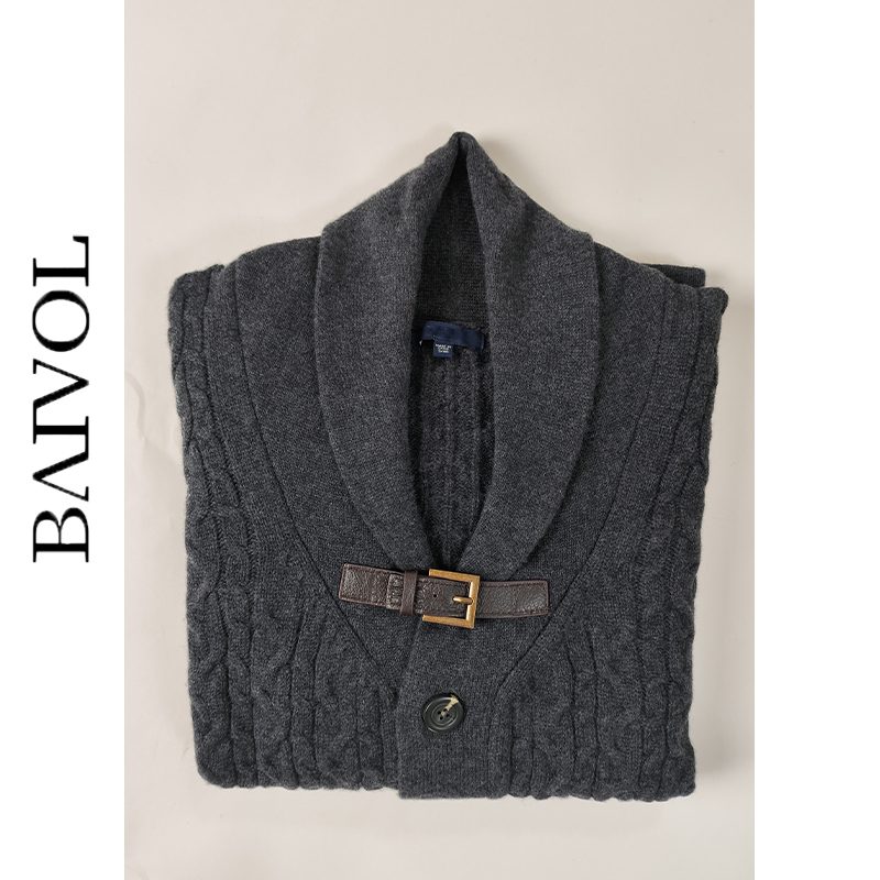 BAIVOL百濠高端男装手编毛衣外套