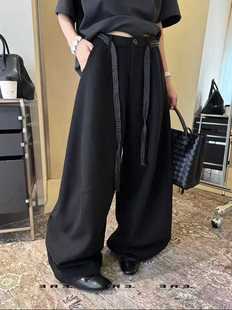 2025春季新款韩版宽松显瘦百搭休闲裤女高腰直筒阔腿长裤子