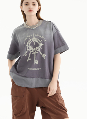 【清仓款】ERRORCODErobot钥匙环符号化概念印花双衣设计短袖T恤