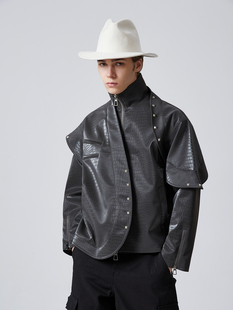 EROCD 23SS鳄鱼纹弯曲形态高级感夹克外套