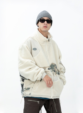 【清仓款】ERRORCODE雪山羊羔毛外套潮牌宽松秋冬季保暖立领上衣