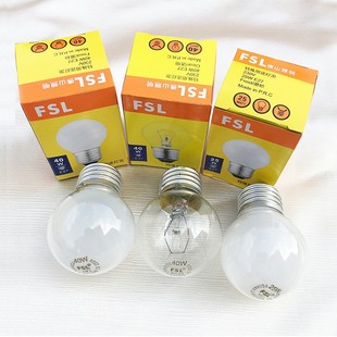佛山照明灯泡FSL可调光球泡圆泡25w40w15老式 钨丝护眼台灯e27螺口