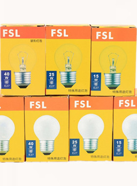 佛山灯泡FSL球形蜡烛E27老式尖泡E14钨丝拉尾灯泡台灯专用可调光