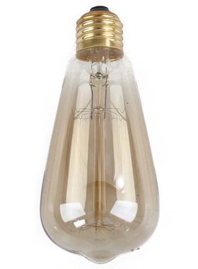 ST64吊钟泡奶嘴泡st58复古钨丝茶色灯泡E27老式灯e14st48st38