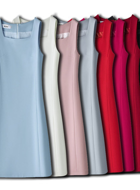 主持人正装连衣裙正式场合职业西装裙演讲播音艺考比赛服装工作裙