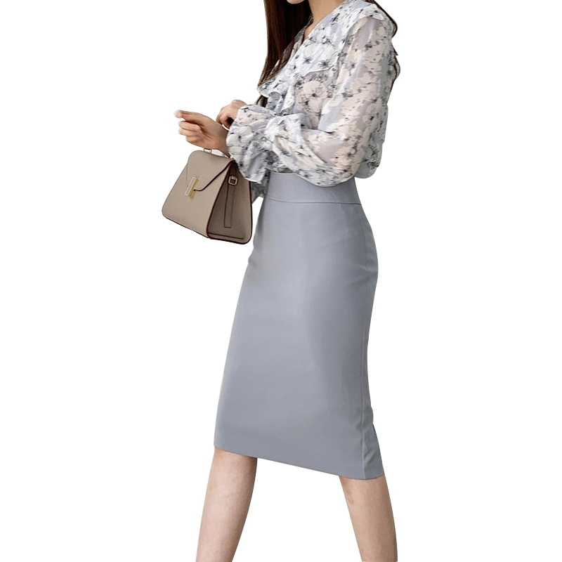 高腰显瘦半身裙中长裙气质百搭一步裙铅笔裙职业西装裙工作裙