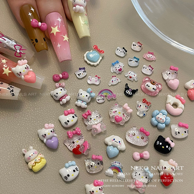 NEKONK可爱卡通Kitty猫美甲饰品