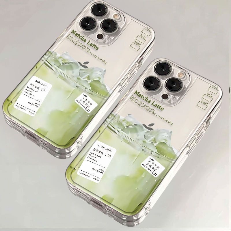 冰块抹茶适用于OPPOReno12/11/10pro+手机壳K10X全包K12清新K9X透R15/17