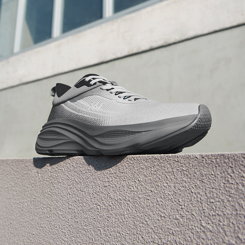 361运动鞋男款秋季男鞋网面休闲网鞋厚底缓震增高灰色跑步鞋男士