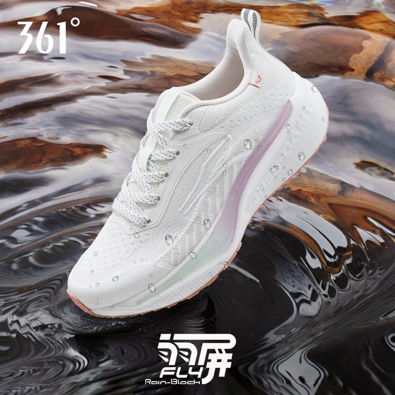 361雨屏6女鞋秋季运动鞋女款皮面防泼水休闲鞋通勤防雨女士跑步鞋