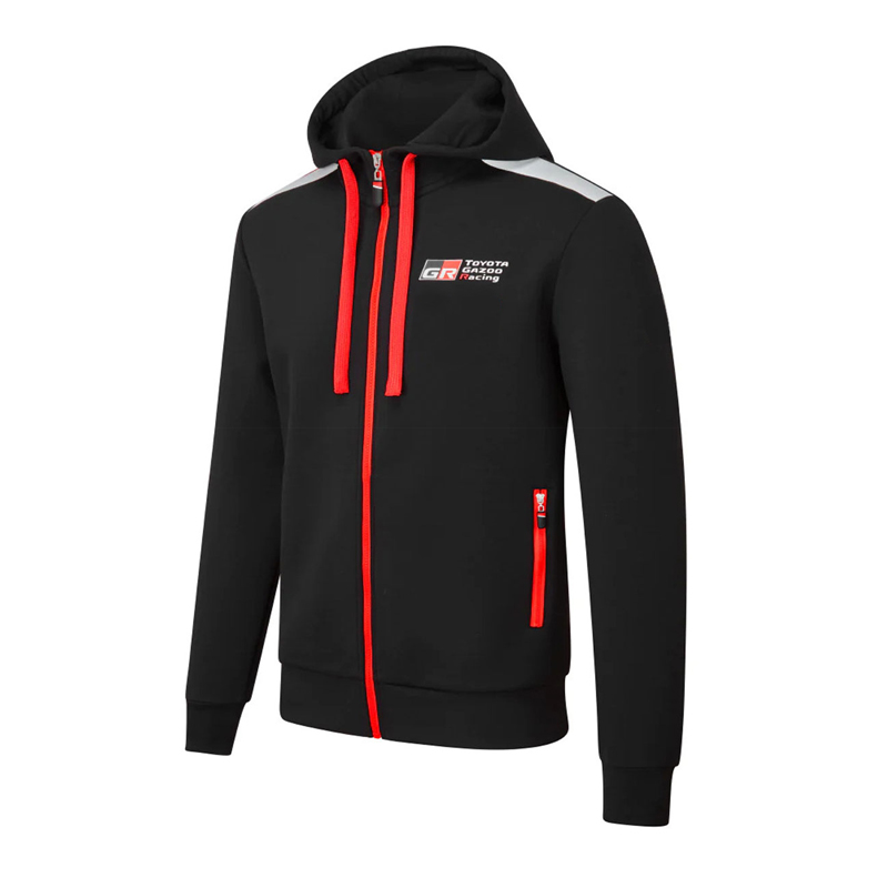 赛车休闲运动套头带帽拉链