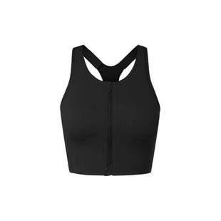shockproof vest sports bra pad gathered zipper chest yoga