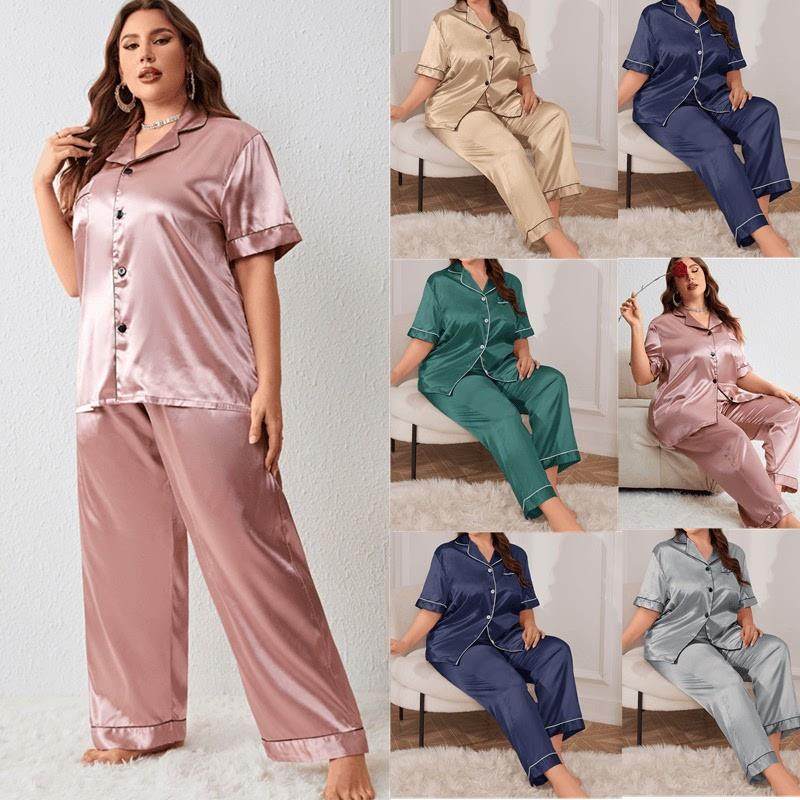 2024 hot home service suit fat women plus size Sling pajamas