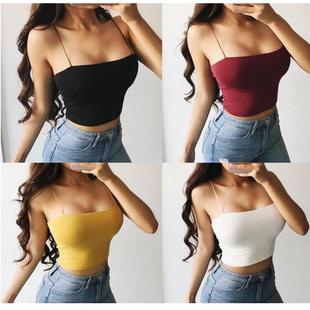 sexy color halter tank 性感紧身纯色吊带背心女 New top solid