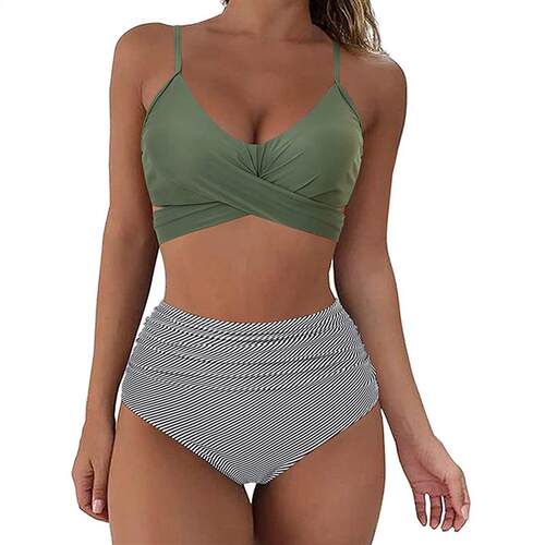 swimsuit bikini swimwear swimming suit plus size high waist