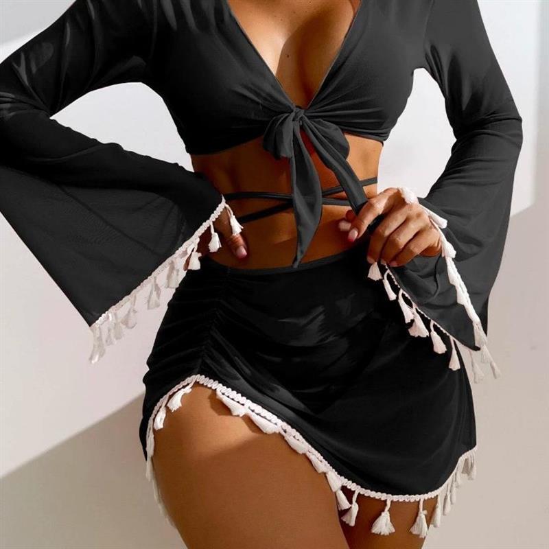 swimsuit women swimming suit bikini swimwear three piece 3