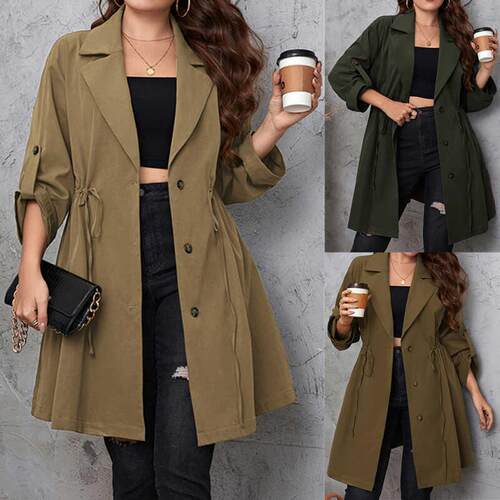 Plus Size Women Winter Autumn Coats Fashion Long Jacket 外套