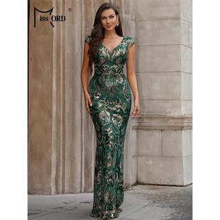Evening Dress Glitter Sequin Party Dresses Long Prom Gown