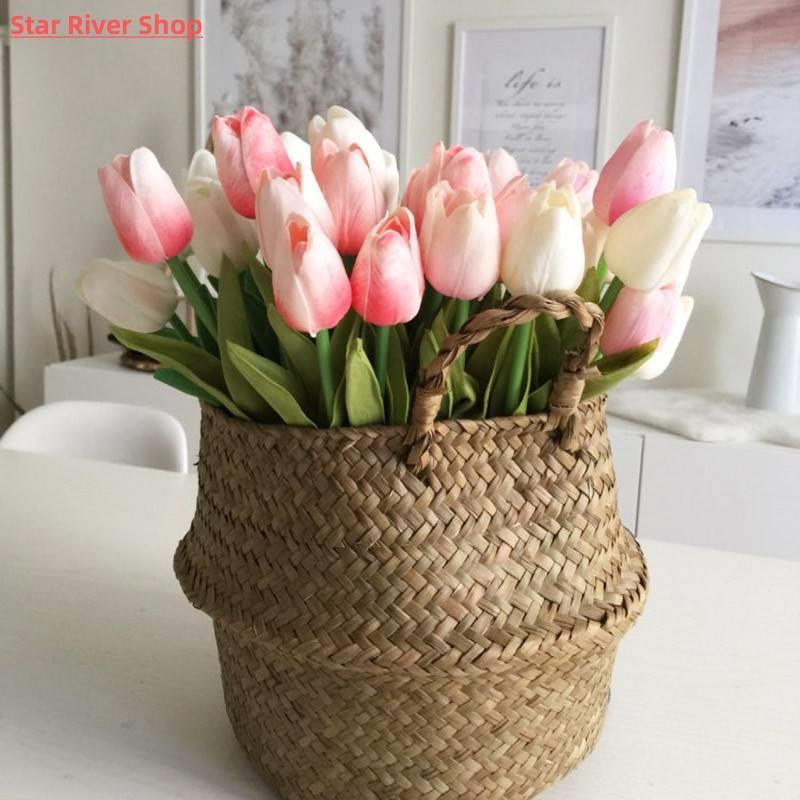 510Pcs Tulips Artificial Flower PU Real Touch Tulip Bouquet