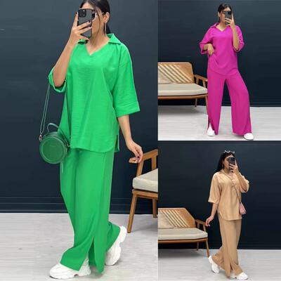 Comfort Loose fitting oversize wide leg slacks women Suit 女