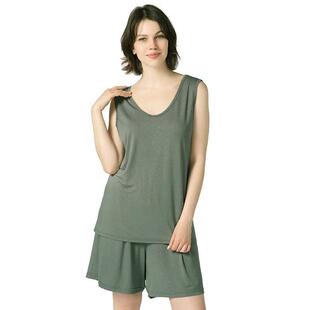 Plus Size Women Modal Pajamas Set 2PCS Nightwear Summer Casu