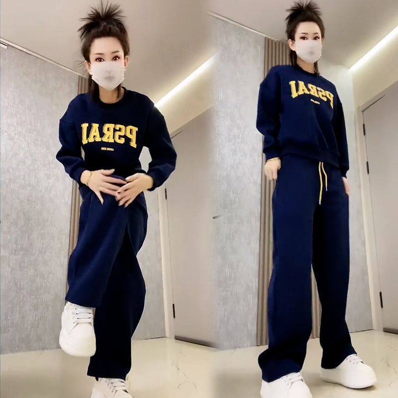 圆领运动服套装女2025年春秋季