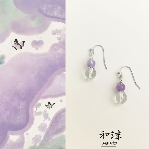Hemo原创水晶清冷感简约小众耳饰