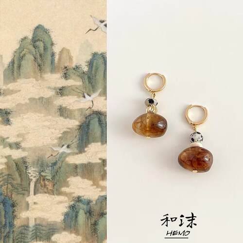国风新中式耳扣民族风藏族耳环