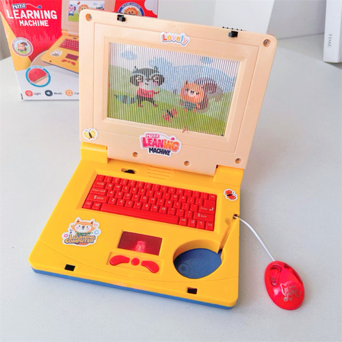 儿童仿真电脑玩具声光鼠标学习机音乐动画过家家哄娃神器幼儿园