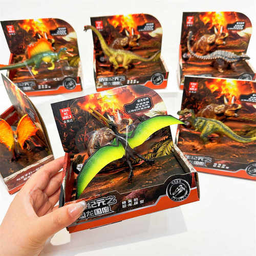 恐龙模型男孩礼物霸王龙三角龙