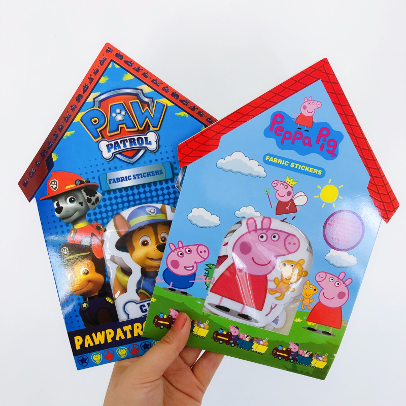 创意狗狗佩奇无纺布衣服贴纸DIY卡通贴一次性幼儿园奖励礼物装饰