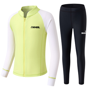 韩国BARREL儿童泳衣男女童潜水服冲浪衣防晒游泳衣速干长袖 水母服