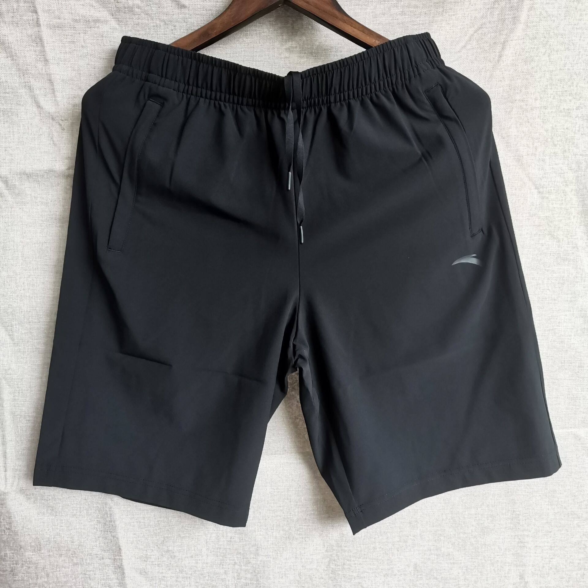 安踏速干裤男2024夏季梭织运动短裤透气五分裤跑步裤子152437511