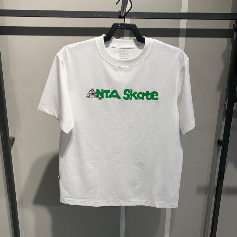 安踏短袖t恤男女2026夏季新款印花百搭休闲透气运动上衣172628109